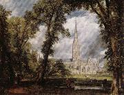 John Constable View of Salisbury Cathedral Grounds from the Bishop's House Spain oil painting artist